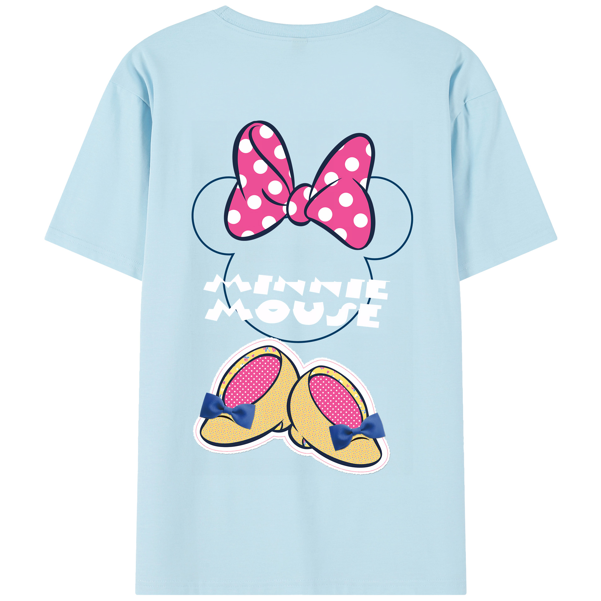 （画像用） ミッキーマウス Mickey Mouse 綿100％半袖Tシャツ（背面プリント）